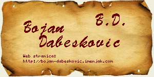 Bojan Dabesković vizit kartica